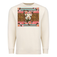 Sandshell llama and roses glitter Premium Sweatshirt - LillyAllenDesigns