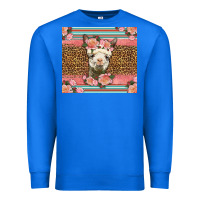 True Royal llama and roses glitter Premium Sweatshirt - LillyAllenDesigns