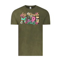 Vintage Olive less people more cats Vintage Tee - Zillion Design Studio