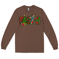 Chestnut christmas faith with cross Long Sleeve Tee - CowhideDigitalArt