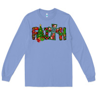 Colony Blue christmas faith with cross Long Sleeve Tee - CowhideDigitalArt