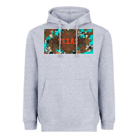 Heather Grey western texas and bullskulls with turquoise and leopard licanse plate Heavyweight Hoodie - Artiststas