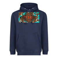 Navy western texas and bullskulls with turquoise and leopard licanse plate Heavyweight Hoodie - Artiststas