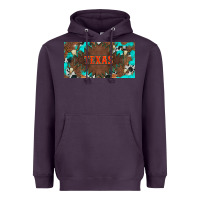 Plum western texas and bullskulls with turquoise and leopard licanse plate Heavyweight Hoodie - Artiststas