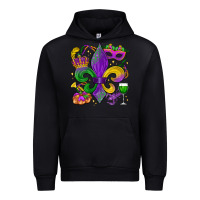Black mardi gras fleur de lis Urban Hoodie - LillyAllenDesigns