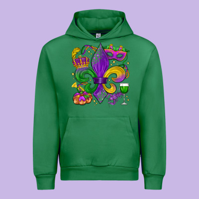 Mardi Gras Fleur De Lis Urban Hoodie Designed By Lillyallendesigns
