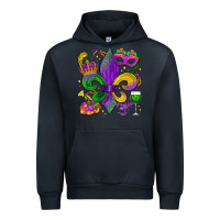 Navy mardi gras fleur de lis Urban Hoodie - LillyAllenDesigns