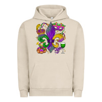 Pigment French Oak mardi gras fleur de lis Urban Hoodie - LillyAllenDesigns