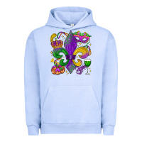 Pigment Grape Ice mardi gras fleur de lis Urban Hoodie - LillyAllenDesigns