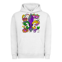 Pigment Lunar Rock mardi gras fleur de lis Urban Hoodie - LillyAllenDesigns