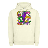 Pigment Pistachio mardi gras fleur de lis Urban Hoodie - LillyAllenDesigns