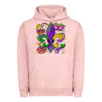 Pigment Salmon mardi gras fleur de lis Urban Hoodie - LillyAllenDesigns