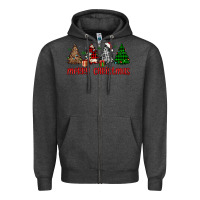 Charcoal Heather merry christmas tree Zipper Hoodie - JahusDesignShop