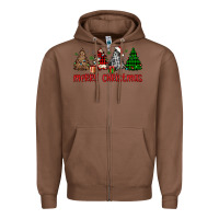 Chestnut merry christmas tree Zipper Hoodie - JahusDesignShop