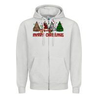 Dove Grey merry christmas tree Zipper Hoodie - JahusDesignShop