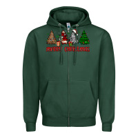 Sports Green merry christmas tree Zipper Hoodie - JahusDesignShop