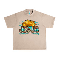 French Oak jesus it s not religion it s a relationship Urban Heavy Tee - Zillion Design Studio