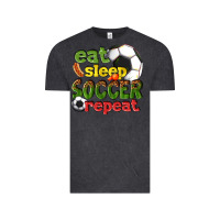 Vintage Black eat sleep soccer repeat Vintage Tee - texasbilliewilder