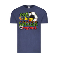 Vintage Denim eat sleep soccer repeat Vintage Tee - texasbilliewilder