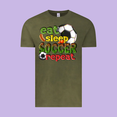 Vintage Tee eat sleep soccer repeat