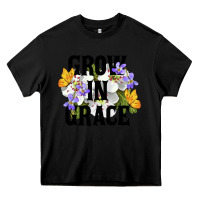 Black Grow In Grace Heavy Core Tee - LillyAllenDesigns
