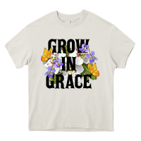 Cream Grow In Grace Heavy Core Tee - LillyAllenDesigns