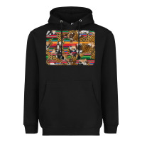 Black western serape cowhide and leopard background Heavyweight Hoodie - Artiststas