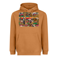 Meerkat western serape cowhide and leopard background Heavyweight Hoodie - Artiststas