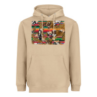Mushroom western serape cowhide and leopard background Heavyweight Hoodie - Artiststas