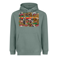 Sage western serape cowhide and leopard background Heavyweight Hoodie - Artiststas
