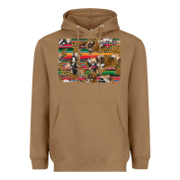Toasted Coconut western serape cowhide and leopard background Heavyweight Hoodie - Artiststas