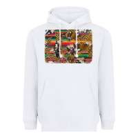 White western serape cowhide and leopard background Heavyweight Hoodie - Artiststas