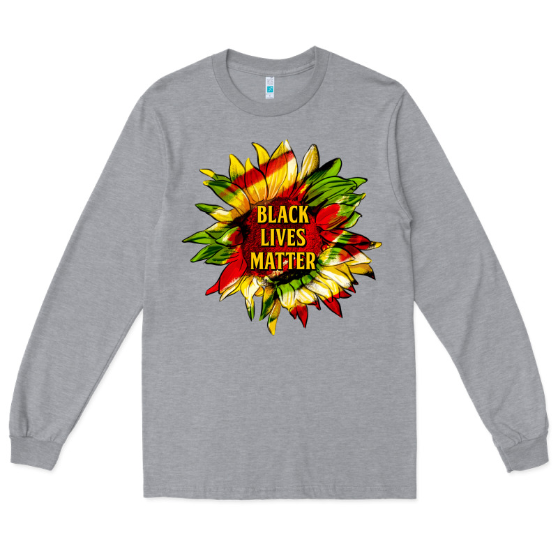 Black Lives Matter Sunflower Long Sleeve Tee by HRA Design Shop | Teevron
