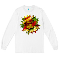 White black lives matter sunflower Long Sleeve Tee - HRA Design Shop