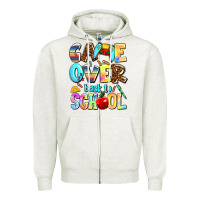 Oatmeal Heather game over back to school Zipper Hoodie - AdoDesignShop