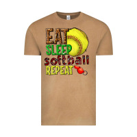 Vintage Camel eat sleep softball repeat Vintage Tee - texasbilliewilder