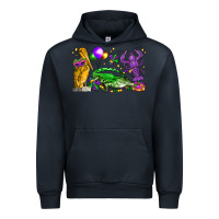 Navy mardi gras pelican alligator and crawfish Urban Hoodie - LillyAllenDesigns