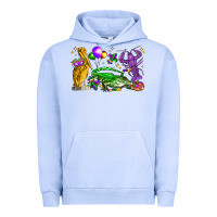 Pigment Grape Ice mardi gras pelican alligator and crawfish Urban Hoodie - LillyAllenDesigns
