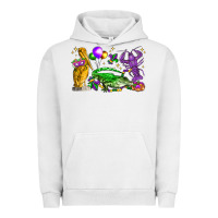 Pigment Lunar Rock mardi gras pelican alligator and crawfish Urban Hoodie - LillyAllenDesigns