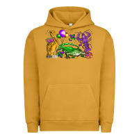 Pigment Peanut Butter mardi gras pelican alligator and crawfish Urban Hoodie - LillyAllenDesigns