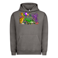 Pigment Tornado mardi gras pelican alligator and crawfish Urban Hoodie - LillyAllenDesigns