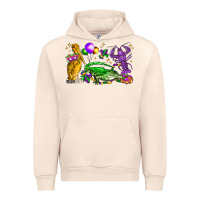 Sandshell mardi gras pelican alligator and crawfish Urban Hoodie - LillyAllenDesigns
