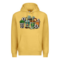 Antique Gold soccer coffee cups Premium Hoodie - NancyCooperArtShop