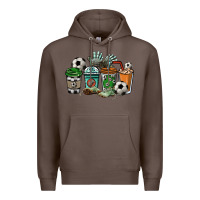 Coffee soccer coffee cups Premium Hoodie - NancyCooperArtShop