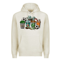 Oatmeal Heather soccer coffee cups Premium Hoodie - NancyCooperArtShop