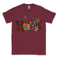 Burgundy welcome to our home Classic Tee - CowhideDigitalArt