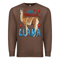 Chestnut All American Llama Premium Sweatshirt - LillyAllenDesigns