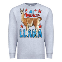 Heather Grey All American Llama Premium Sweatshirt - LillyAllenDesigns