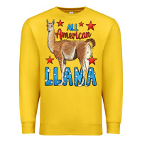 Lemon All American Llama Premium Sweatshirt - LillyAllenDesigns