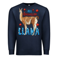 Navy All American Llama Premium Sweatshirt - LillyAllenDesigns
